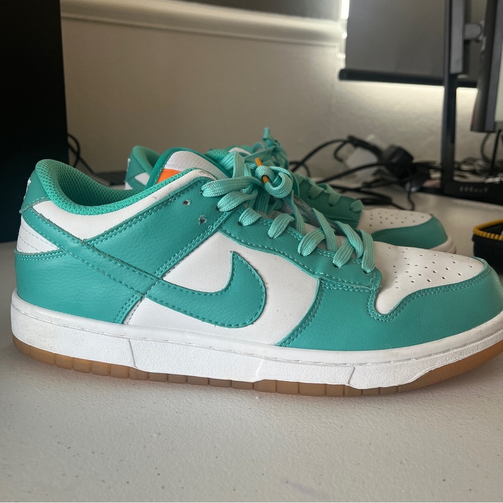 Nike dunk low retro / white-clear jade